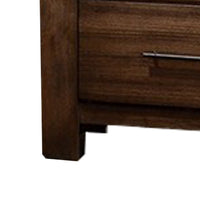 Tiva Wooden Nightstand with Two Drawers, Distressed Oak Brown - BM233163