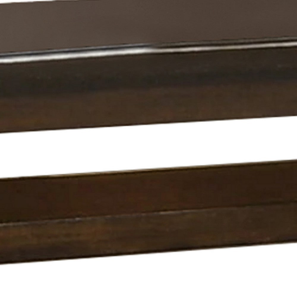 Wooden Console Table with One Open Shelf, Brown - BM233168
