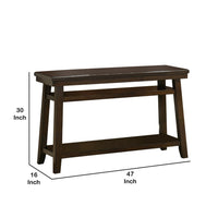 Wooden Console Table with One Open Shelf, Brown - BM233168