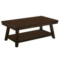 Wooden Coffee Table with One Open Shelf, Brown - BM233169
