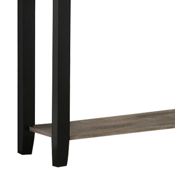 Wooden Console Table with One Open Shelf, Black and Gray - BM233170