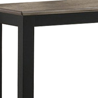 Wooden Console Table with One Open Shelf, Black and Gray - BM233170
