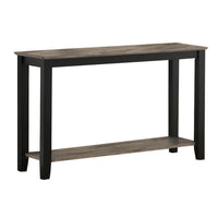 Wooden Console Table with One Open Shelf, Black and Gray - BM233170