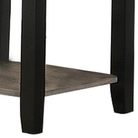 Wooden End Table with One Open Shelf, Black and Gray - BM233171