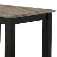 Wooden End Table with One Open Shelf, Black and Gray - BM233171