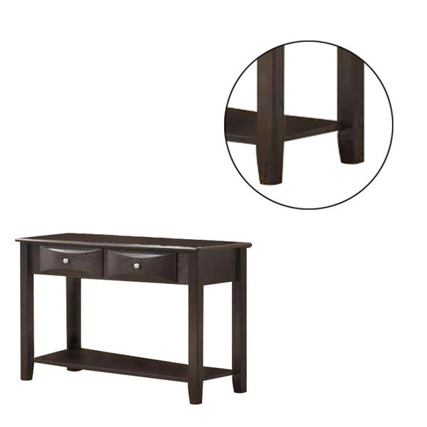 Wooden Console Table with 2 Spacious Drawers, Brown - BM233172