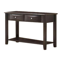 Wooden Console Table with 2 Spacious Drawers, Brown - BM233172