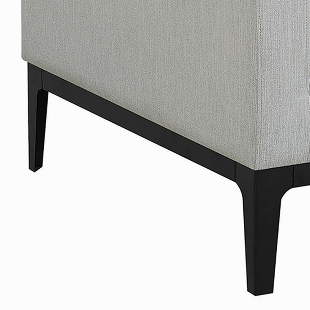 Fabric Upholstered Arm Chair with Reversible Cushions and Pillows, Gray  - BM233245