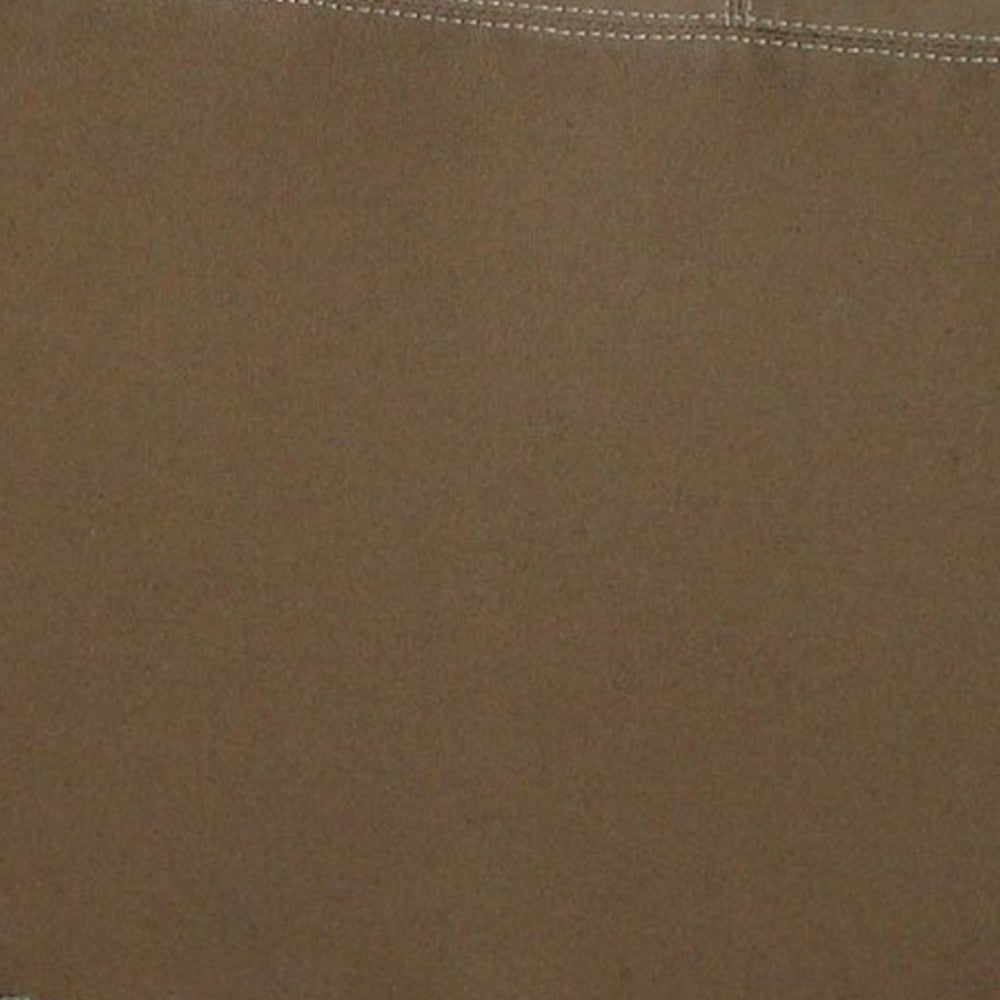 Fabric Covered Storage Ottoman with Button Tufted Lift Top, Set of 2, Brown - BM233458