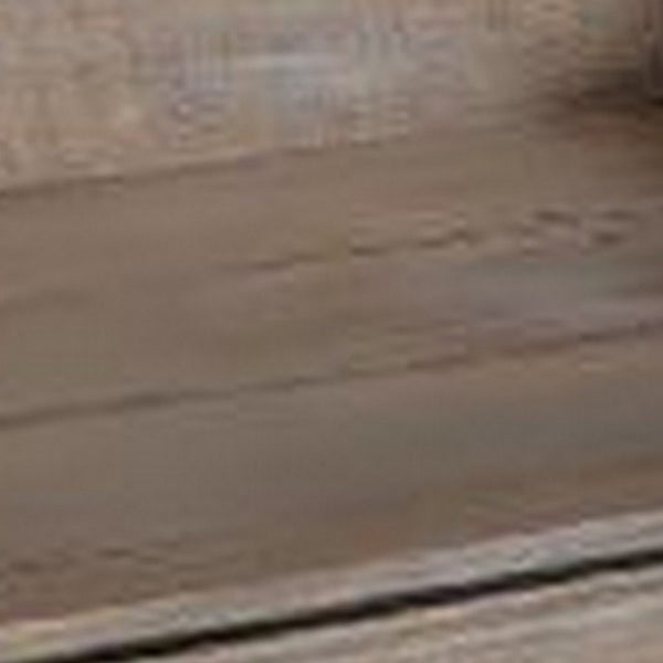 Angled Edge Wooden Tray with Cutout Handles, Set of 2, Distressed Brown - BM233459
