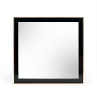 Dual Tone Stainless Steel Frame Wall Mirror, Black and Gold - BM233590