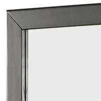 32 Inch Transitional Style Wooden Frame Mirror, Gray - BM233732