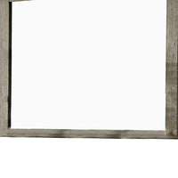 45 Inch Transitional Style Wooden Frame Mirror, Gray - BM233751
