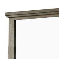 45 Inch Transitional Style Wooden Frame Mirror, Gray - BM233751