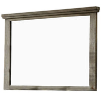 45 Inch Transitional Style Wooden Frame Mirror, Gray - BM233751