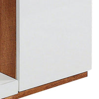 Replicated Wooden Base Coffee Table with 1 Open Shelf, White and Brown - BM233791