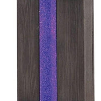 Glass Top End Table with Wooden Pedestal Base, Gray - BM233876