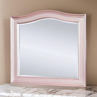 46 Inch Contemporary Style Wooden Frame Mirror, Rose Pink - BM235461