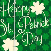 72 Inch 3 Panel Canvas St Patricks Day Print Room Divider,Green - BM238287