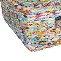 Recycled Paper Multipurpose Waste Bins, Set of 3, Multicolor - BM238292