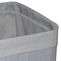 Rectangular Wooden and Fabric Storage Box, Set of 3, Gray - BM238294