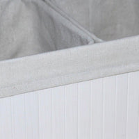 Rectangular Wooden and Fabric Storage Box, Set of 3, White - BM238295