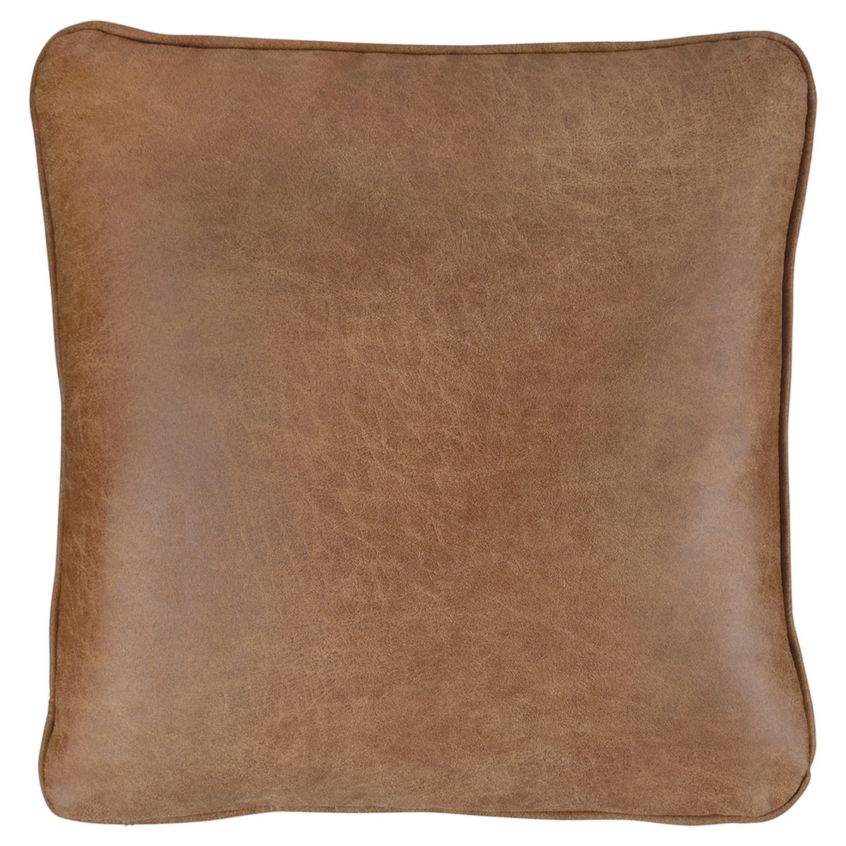 20 x 20 Leatherette Accent Pillow, Set of 4, Brown