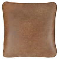 20 x 20 Leatherette Accent Pillow, Set of 4, Brown