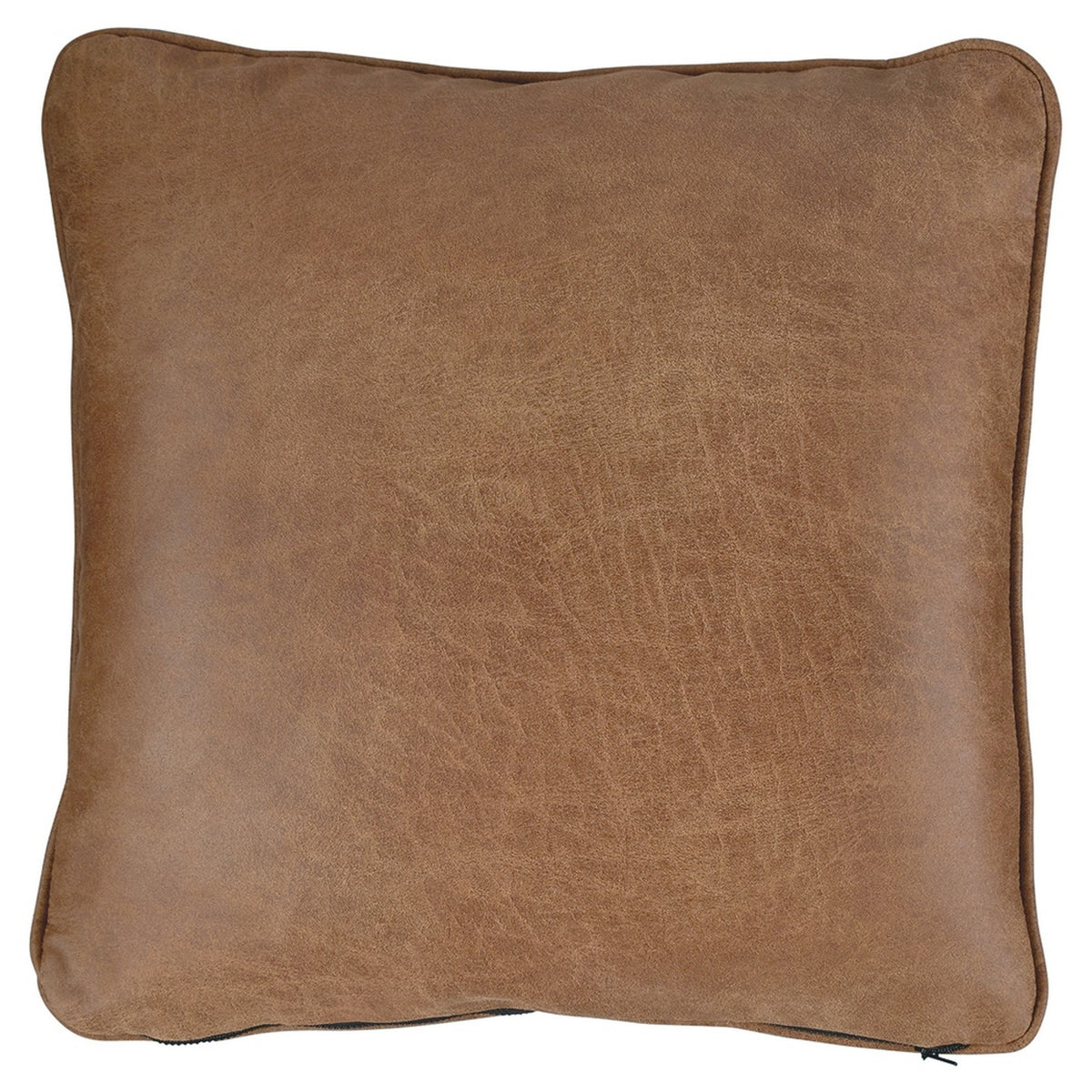 20 x 20 Leatherette Accent Pillow, Set of 4, Brown