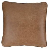 20 x 20 Leatherette Accent Pillow, Set of 4, Brown By Casagear Home