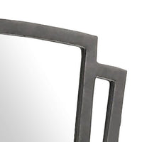 Tapered Fabric Frame Mirror with Mounting Hardware, Dark Gray - BM239798