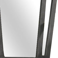 Tapered Fabric Frame Mirror with Mounting Hardware, Dark Gray - BM239798