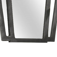 Tapered Fabric Frame Mirror with Mounting Hardware, Dark Gray - BM239798