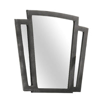 Tapered Fabric Frame Mirror with Mounting Hardware, Dark Gray - BM239798