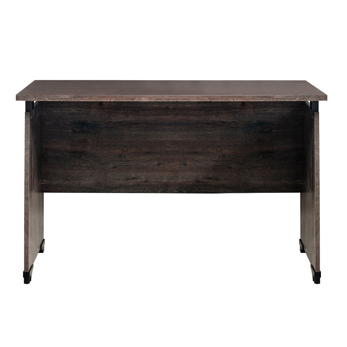 Ury 47 Inch Office Desk, Farmhouse Panel Base, Rectangular Wood, Gray-BM239886