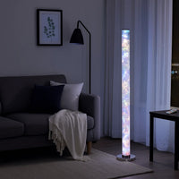 Floor Lamp with LED Bulbs and Wireless Remote Control, Silver - BM240323