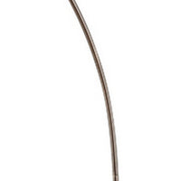 Floor Lamp with Curved Metal Frame and Drum Shade, Antique Gold  - BM240433