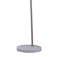 Floor Lamp with Curved Metal Frame and Drum Shade, Silver - BM240435
