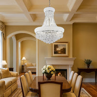 Crystal Ceiling Lamp with Chandelier Design Body, Clear - BM240871