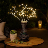 Tree Table Lamp with Aluminum Wire and Multiple LED, White - BM240931