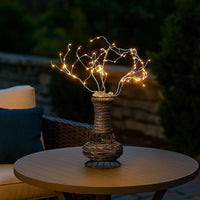Tree Table Lamp with Aluminum Wire and Multiple LED, White - BM240931