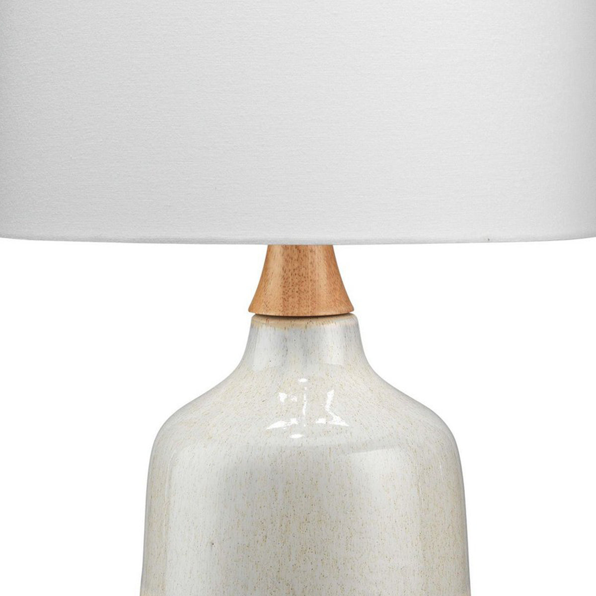 Table Lamp with Ceramic Bottle Shape Body, Cream  - BM241092