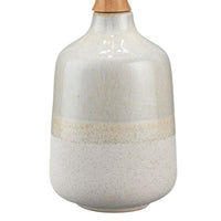 Table Lamp with Ceramic Bottle Shape Body, Cream  - BM241092