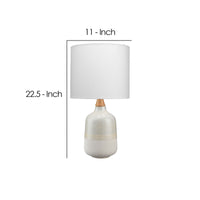 Table Lamp with Ceramic Bottle Shape Body, Cream  - BM241092