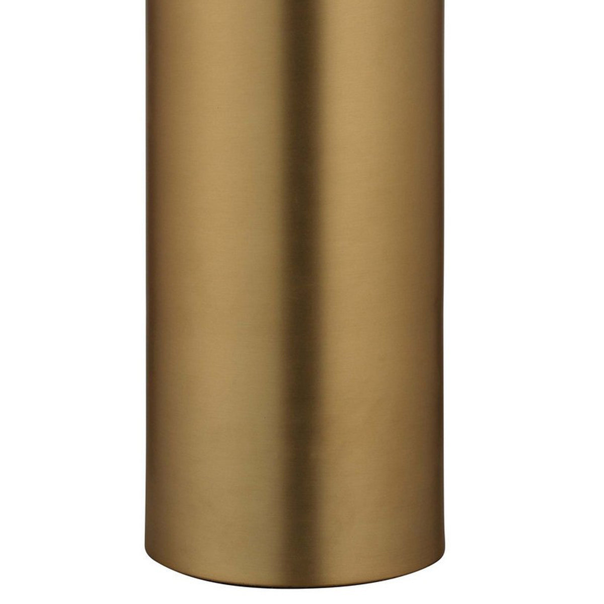 Table Lamp with Metal Umbrella Shade and Cylindrical Body, Brass  - BM241099