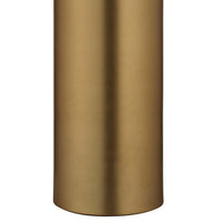 Table Lamp with Metal Umbrella Shade and Cylindrical Body, Brass  - BM241099