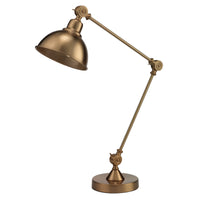 Table Lamp with Adjustable Tubular Metal Frame, Brass  - BM241118