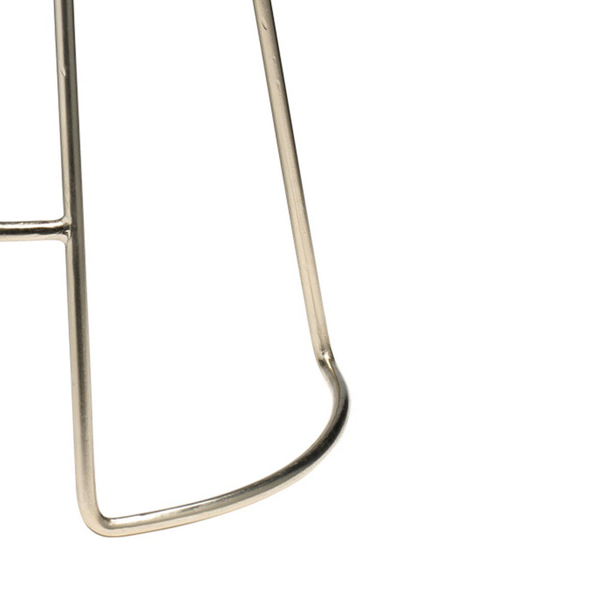 Bar Stool with Stitched Leatherette Seat, Silver and Gray  - BM241151