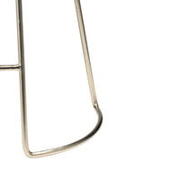 Bar Stool with Stitched Leatherette Seat, Silver and Gray  - BM241151