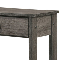 Nightstand with 1 Wooden Drawer and Grain Details, Gray - BM241302